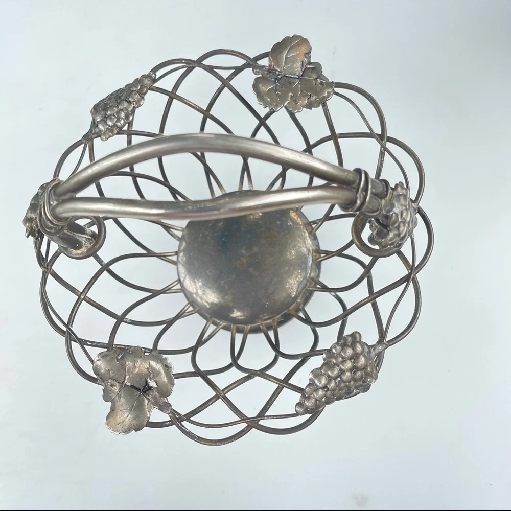 Studio Silver Smiths‎ Vintage Silver Plated Fruit Basket Bowl With Handle